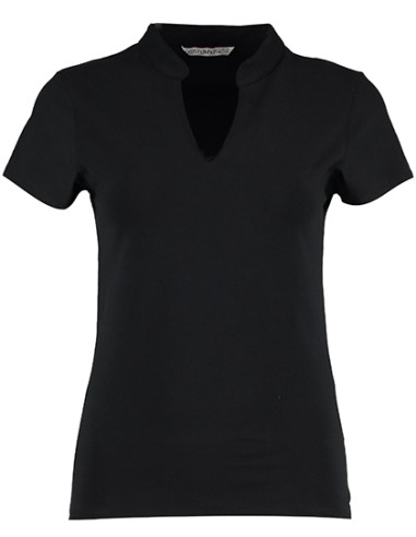KUS-KK770-Women`s Regular Fit Mandarin Collar Top